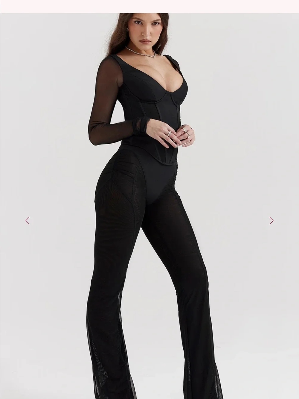 HOUSE OF CB 'Avalon' Black High Waist Trousers/Sz Small US 4-6 - Picture 4 of 11